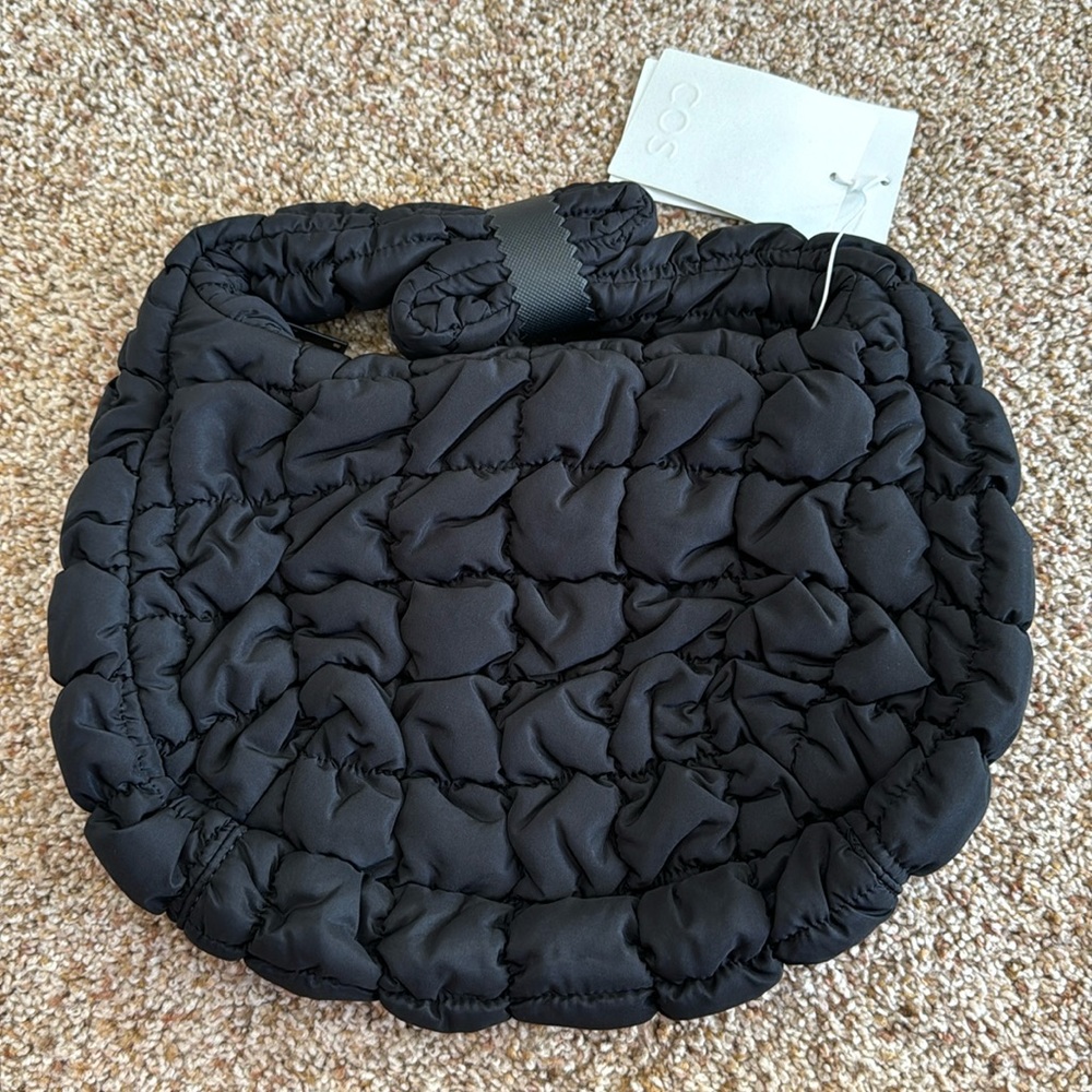 COS Quilted Mini (Medium size) Bag Tote Black